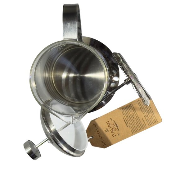 Brandani Italian Style Stainless Steel & Glass French Press Coffee Maker - Picture 6 of 11